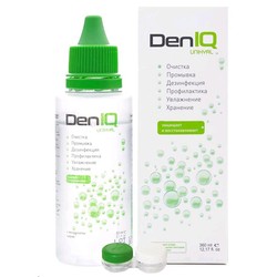 Раствор для ухода за контактными линзами DenIQ Унигиал 360 мл