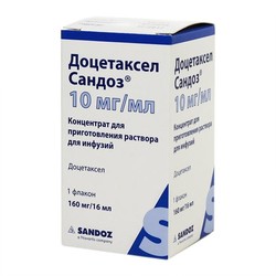 Доцетаксел-Сандоз конц. д/р-ра д/инф. 10 мг/мл 16 мл 1 шт.