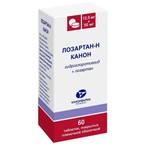 Лозартан-Н Канон, таблетки покрытые пленочной оболочкой 12.5 мг + 50 мг 60 шт