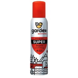 Средство репеллентное Gardex экстрим супер защита от комаров мошек слепней и других насекомых аэрозоль 150 мл