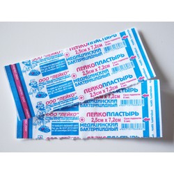 Лейкопластырь бактерицидный Leiko на тканевой основе р. 2.5смх7.2см 1 шт.