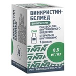 Винкристин-Белмед, раствор для внутривенного введения 0.5 мг/мл 2 мл 1 шт флаконы