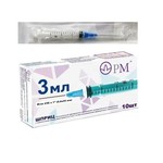 Шприц, 3 мл р. 0.6ммх25мм 23G 10 шт трехкомпонентный с иглой