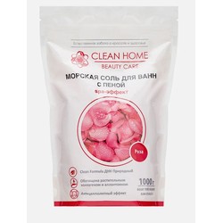 Соль для ванны Clean Home Бьюти Кеа морская с пеной роза
