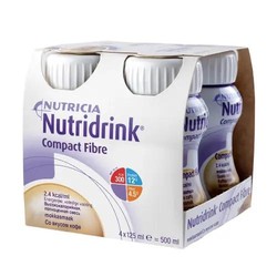 Смесь для энтерального питания жидкая 125 мл 4 шт. Nutridrink компакт фибре с пищевыми волокнами кофе