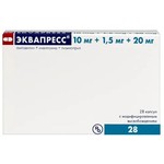 Эквапресс, капсулы с модифицированным высвобождением 10 мг+1.5 мг+20 мг 28 шт