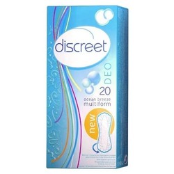 Прокладки женские ежедневные Discreet Део океанский бриз мультиформ 20 шт.
