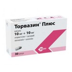 Торвазин Плюс, капсулы 10 мг+10 мг 30 шт