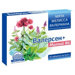Валерсен + Магний В6 30 шт. табл. 0.25 г