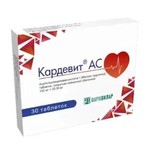 Кардевит АС, таблетки покрытые оболочкой пленочной 150 мг+30.39 мг 30 шт