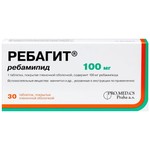 Ребагит, таблетки покрытые пленочной оболочкой 100 мг 30 шт