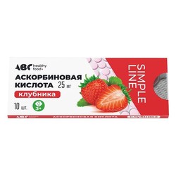 Аскорбиновая кислота ABC healthy food 10 шт. табл. 3 г клубника
