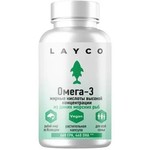 Омега-3 жирные кислоты высокой концентрации, Layco (Лайко) капсулы 275 мг (165 мг+110 мг) / 500 мг 60 шт (суточная доза 3 растительные капсулы = ПНЖК 1100 мг - ЭПК 660 мг и 440 ДГК)