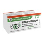Моксифлоксацин, капли глазные 0.5% 5 мл 1 шт флакон-капельницы