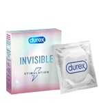Презервативы, Durex (Дюрекс) 3 шт Инвизибл Стимулейшн ультратонкие