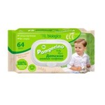Салфетки влажные детские, Pamperino (Памперино) 64 шт Эко биологико гипоаллергенные без спирта 0+ 100% натуральные волокна с клапаном