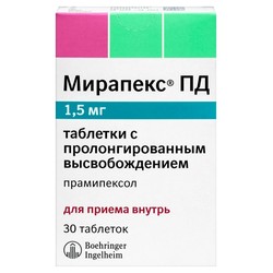 Мирапекс ПД табл. пролонг. 1.5 мг 30 шт.
