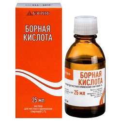 Борная кислота р-р д/местн. прим. [спирт.] 3% 25 мл 1 шт.