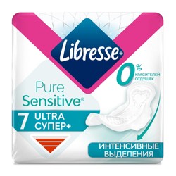 Прокладки женские Libresse ультра пьюр сенситив супер+ 7 шт.