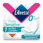 Прокладки женские, Libresse (Либресс) 7 шт ультра пьюр сенситив супер+