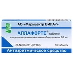 Аллафорте, таблетки пролонгированного действия 50 мг 10 шт
