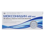 Моксонидин, таблетки покрытые оболочкой 0.4 мг 28 шт