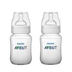 Бутылочка для кормления, Avent (Авент) 260 мл 2 шт SCF813/27 соска с медленным потоком с 1 мес с антиколиковым клапаном