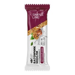 Батончик мюсли ABC healthy food Я натуральный ореховый микс в белой глазури с витамином С