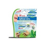 Зубная нить (флосс), Icedent (Айсдент) 35 шт профилактическая вощеная с ароматом мяты конверт