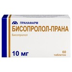 Бисопролол-Прана, таблетки покрытые пленочной оболочкой 10 мг 60 шт