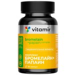 Бромелайн + Папаин, Vitamir (Витамир) капсулы 580 мг 90 шт комплекс пищеварительные ферменты
