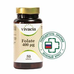 Фолат Vivacia Vivacia folate 50 шт. табл. 400 мкг