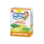 Сок, Агуша 200 мл яблоко осветленный без сахара с 4 мес