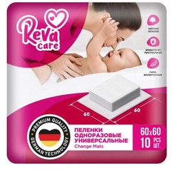 Пеленки одноразовые впитывающие Reva Care р. 60смх60см 10 шт.
