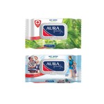Салфетки влажные, Aura (Аура) 120 шт для всей семьи с антибактериальным эффектом с крышкой