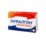 Нуралгон, таблетки покрытые оболочкой пленочной 400 мг+325 мг 10 шт