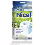 Туалетная бумага влажная, Aura (Аура) 72 шт Найс Хербал терапи с ромашкой с крышкой