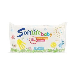 Салфетки влажные детские 50 шт. Softlife Беби с алоэ вера