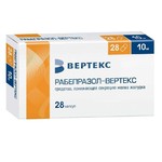 Рабепразол-ВЕРТЕКС, капсулы кишечнорастворимые 10 мг 28 шт