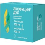 Экофуцин ДУО, суппозитории вагинальные 300 мг+100 мг 6 шт