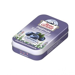 Леденцы детские Alpine Caramel БАД с натуральным медом и витамином С (леденцы массой 3.3 г) 1 шт. черника