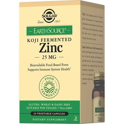 Цинк 25 мг в ферментированной культуре Коджи Solgar 30 шт. капс. 808 мг
