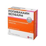 Ропивакаин Велфарм, раствор для инъекций 2 мг/мл 20 мл 5 шт