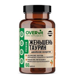Женьшень с таурином OVERvit БАД 60 шт. капс.