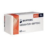 Мемантин-Вертекс, таблетки покрытые пленочной оболочкой 10 мг 60 шт