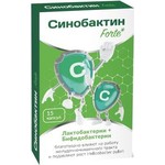 Синобактин форте, капсулы 526 мг 15 шт БАД к пище комплекс пребиотика и пробиотиков (лактобактерии+бифидобактерии)