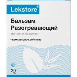Бальзам для тела Lekstore ментол и эвкалипт с разогревающим эффектом 20 г