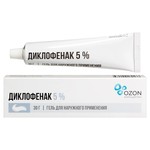 Диклофенак, гель для наружного применения 5% 30 г 1 шт