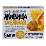 Жевательная резинка, 0.8 г 5 шт Живица таежная прополис