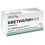 Кветиапин-СЗ, таблетки покрытые пленочной оболочкой 200 мг 60 шт